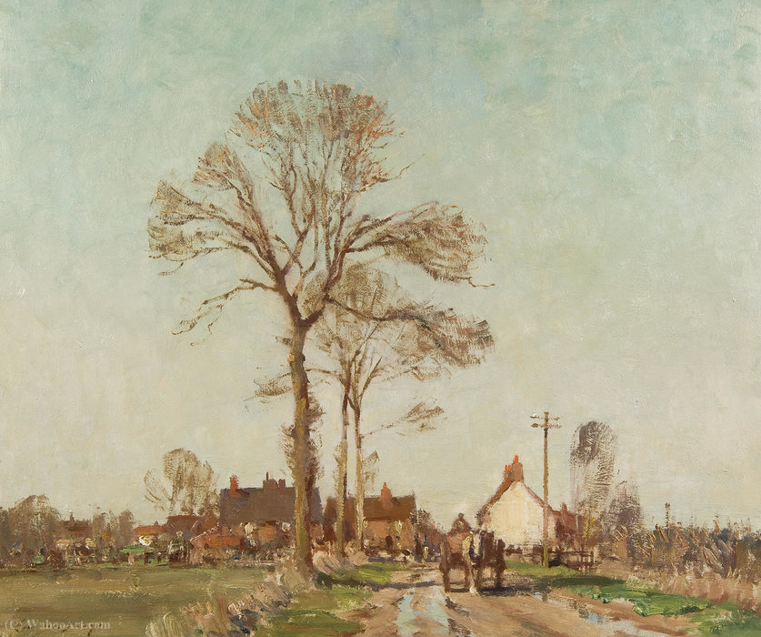Wikioo.org - The Encyclopedia of Fine Arts - Painting, Artwork by Edward Seago - A suffolk village