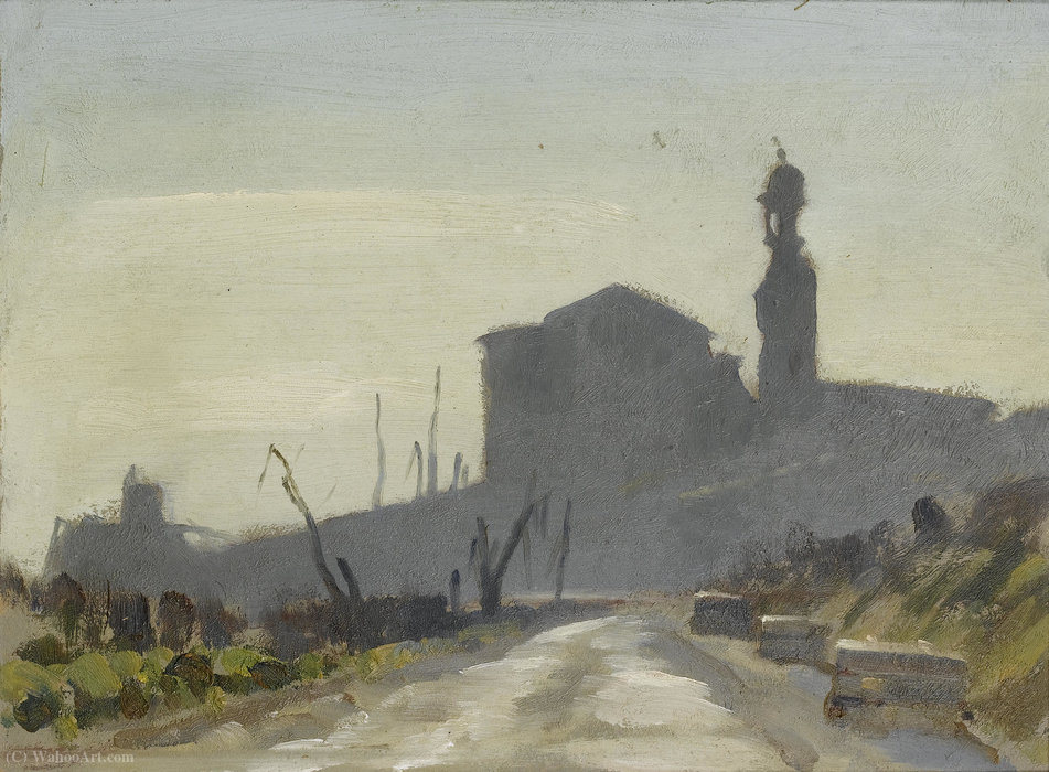Wikioo.org - The Encyclopedia of Fine Arts - Painting, Artwork by Edward Seago - Ammunition Dispersed on the Road near Borghi