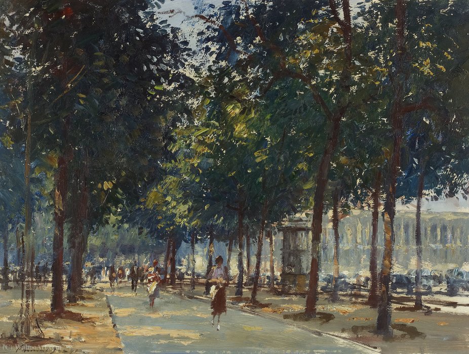WikiOO.org - Enciclopedia of Fine Arts - Pictura, lucrări de artă Edward Seago - Corner of the Champs Elysees
