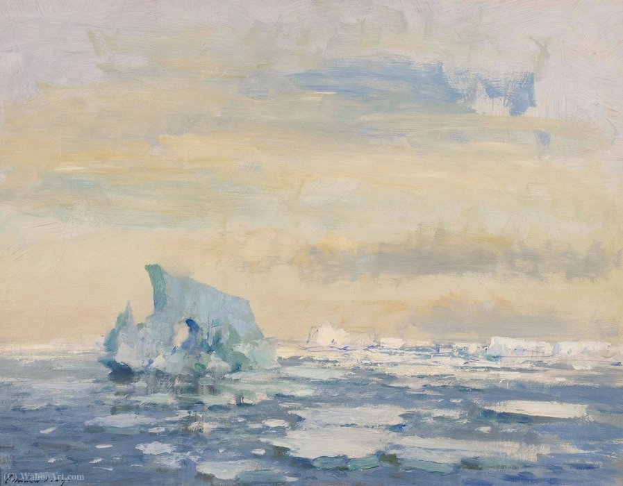WikiOO.org - Енциклопедия за изящни изкуства - Живопис, Произведения на изкуството Edward Seago - Ice Floes in the Antarctic, (1957)
