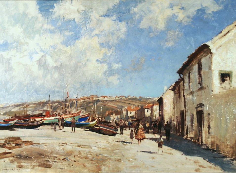 Wikioo.org – La Enciclopedia de las Bellas Artes - Pintura, Obras de arte de Edward Seago - Nazare, Portugal