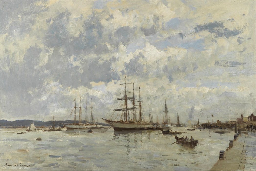 WikiOO.org - Encyclopedia of Fine Arts - Maleri, Artwork Edward Seago - On the Tagus, Portugal