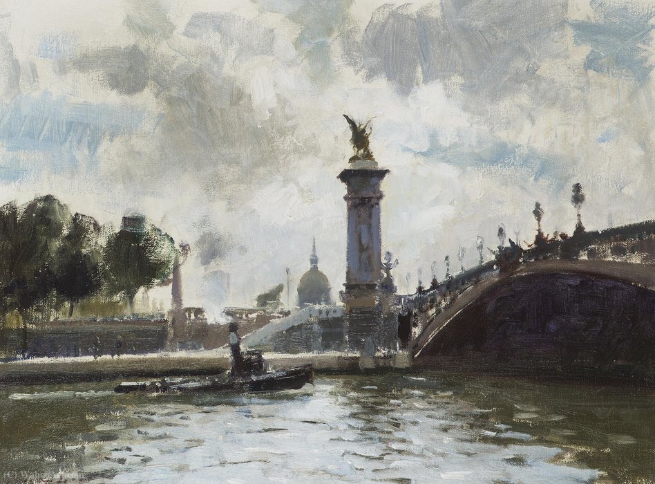 Wikioo.org - Bách khoa toàn thư về mỹ thuật - Vẽ tranh, Tác phẩm nghệ thuật Edward Seago - Pont Alexandre III, Paris