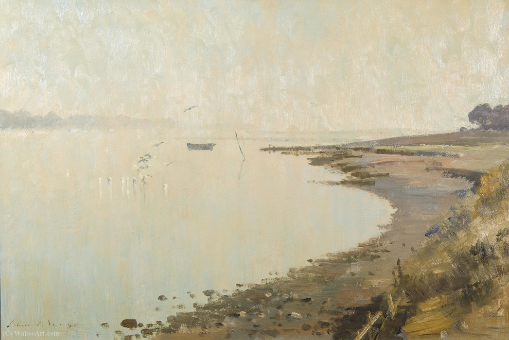 Wikioo.org - The Encyclopedia of Fine Arts - Painting, Artwork by Edward Seago - September Morning on the Orwell