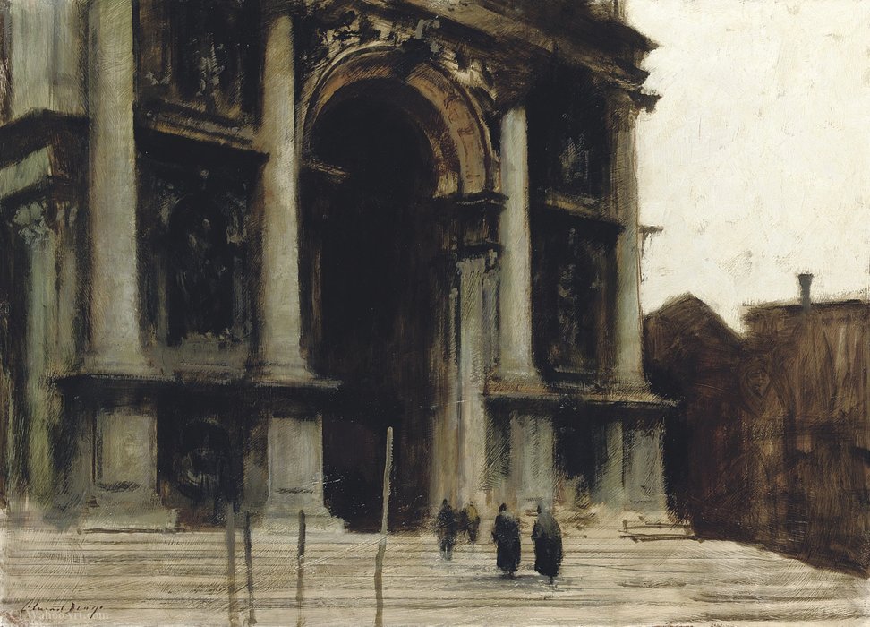 Wikioo.org – L'Encyclopédie des Beaux Arts - Peinture, Oeuvre de Edward Seago - The Doorway, Santa Maria della Salute, Venise
