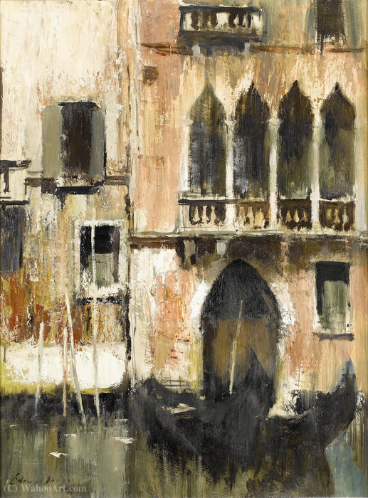 Wikioo.org – La Enciclopedia de las Bellas Artes - Pintura, Obras de arte de Edward Seago - La puerta, venecia