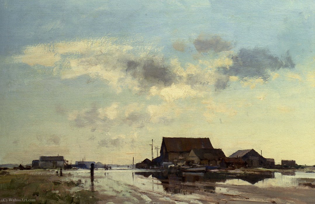 WikiOO.org - Encyclopedia of Fine Arts - Maalaus, taideteos Edward Seago - The flooded roof