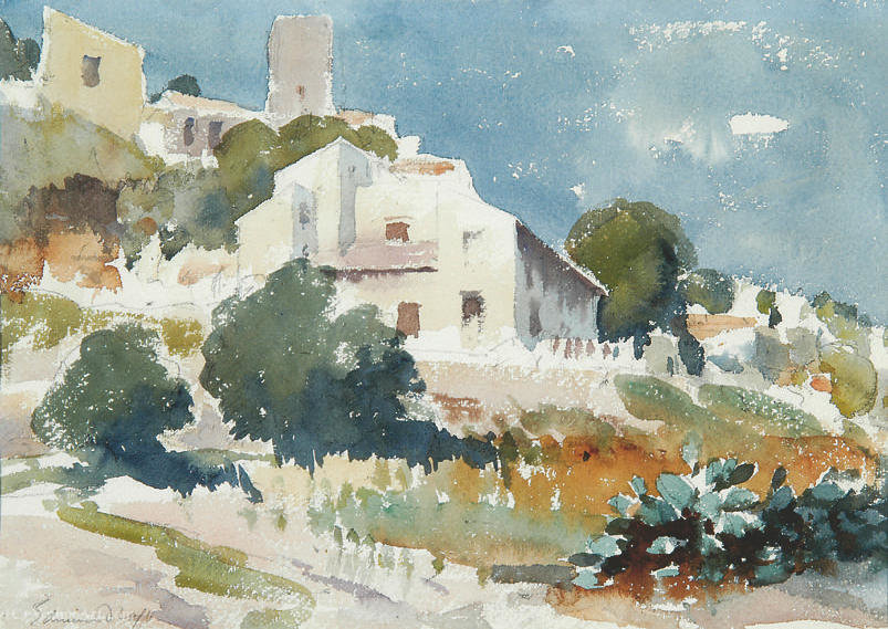 Wikioo.org - The Encyclopedia of Fine Arts - Painting, Artwork by Edward Seago - The tower, torremolinos