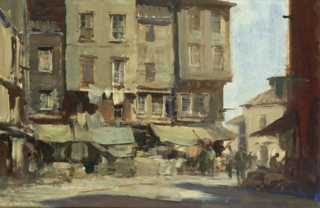 Wikioo.org - The Encyclopedia of Fine Arts - Painting, Artwork by Edward Seago - Wooden houses, istanbul