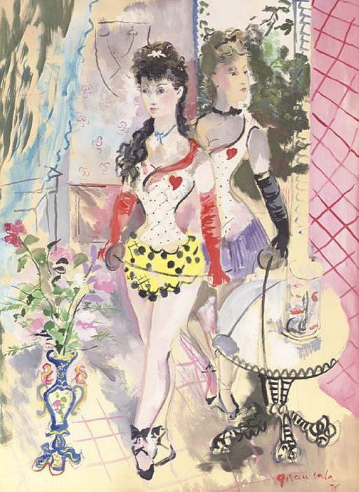 Wikoo.org - موسوعة الفنون الجميلة - اللوحة، العمل الفني Emilio Grau Sala - Dancers, (1938)