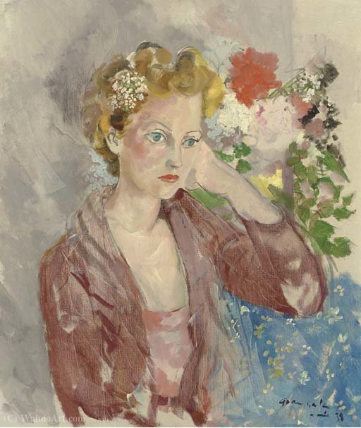 WikiOO.org - אנציקלופדיה לאמנויות יפות - ציור, יצירות אמנות Emilio Grau Sala - Portrait of Jacqueline, (1938)