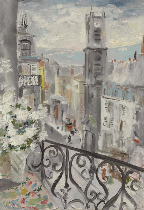 Wikoo.org - موسوعة الفنون الجميلة - اللوحة، العمل الفني Emilio Grau Sala - Rue st jacques, paris, (1937)