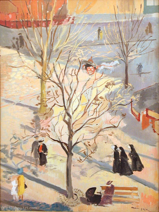 Wikioo.org - The Encyclopedia of Fine Arts - Painting, Artwork by Emilio Grau Sala - Street Scene at Paris