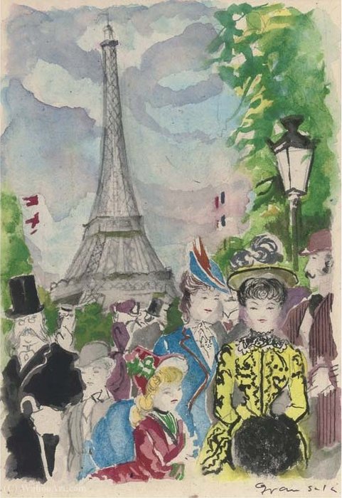 WikiOO.org - Енциклопедія образотворчого мистецтва - Живопис, Картини
 Emilio Grau Sala - The effel tower