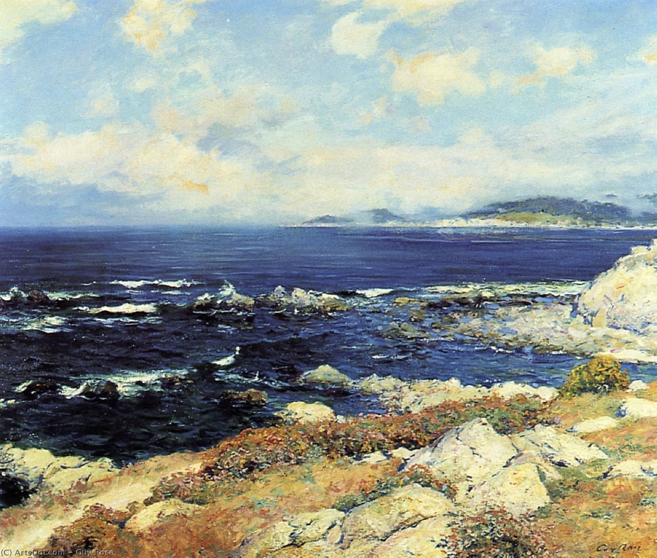 WikiOO.org - Енциклопедія образотворчого мистецтва - Живопис, Картини
 Guy Rose - Carmel coast, (1919)