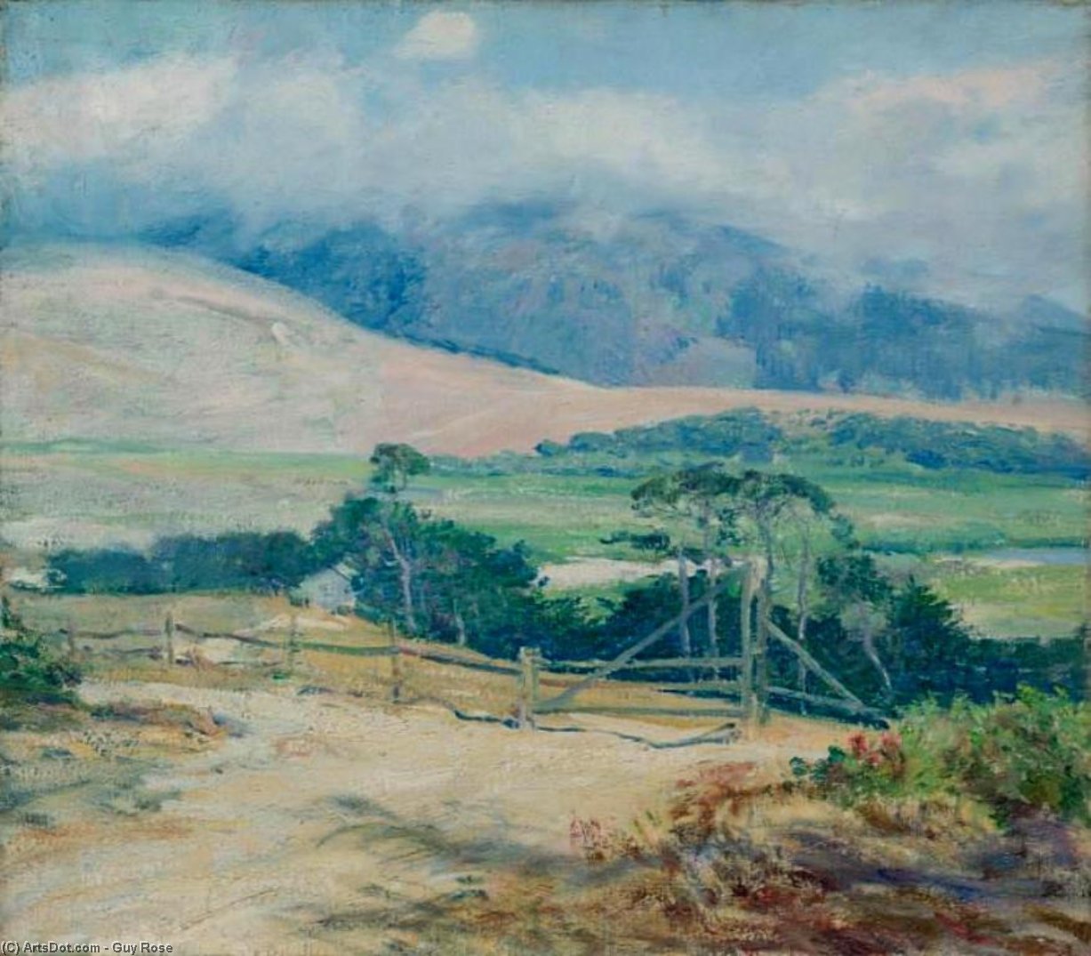 Wikioo.org - Die Enzyklopädie bildender Kunst - Malerei, Kunstwerk von Guy Rose - Carmel hügel , ( 1920 )