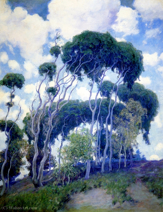 Wikioo.org - The Encyclopedia of Fine Arts - Painting, Artwork by Guy Rose - Laguna eucalyptus, (1917)