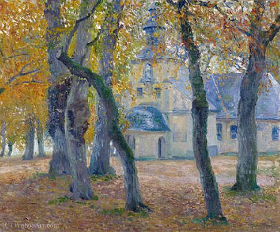 Wikioo.org - The Encyclopedia of Fine Arts - Painting, Artwork by Guy Rose - Notre Dame de Grasse at Honfleur