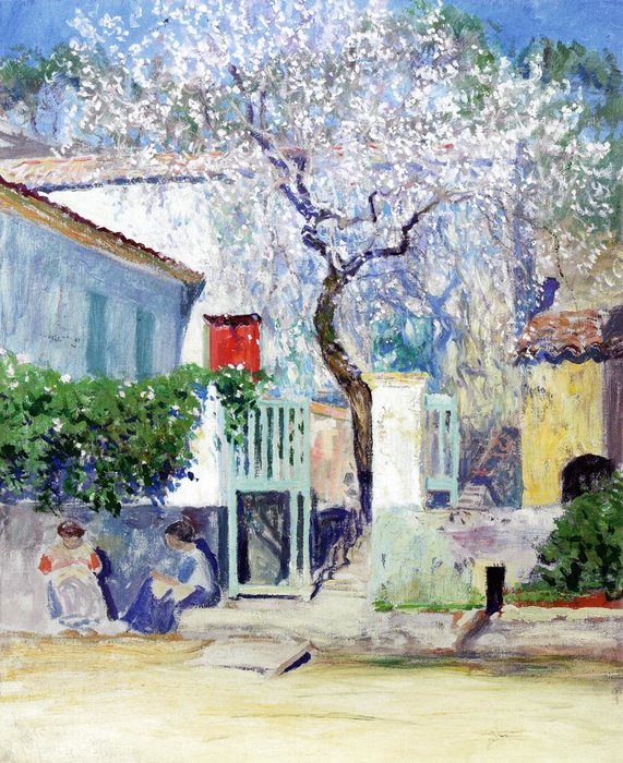 WikiOO.org - Encyclopedia of Fine Arts - Maleri, Artwork Guy Rose - Spring on the Riviera