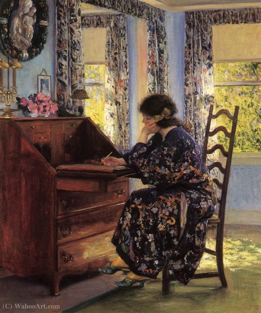 Wikioo.org - The Encyclopedia of Fine Arts - Painting, Artwork by Guy Rose - The difficult reply, (1910)