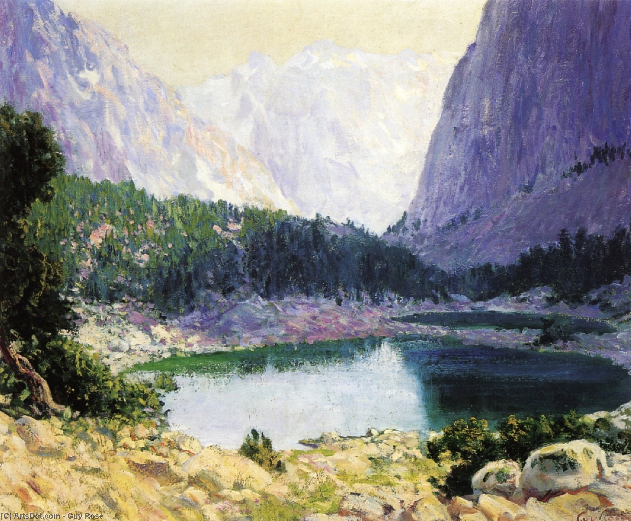 Wikioo.org - The Encyclopedia of Fine Arts - Painting, Artwork by Guy Rose - Twin lakes, high sierra