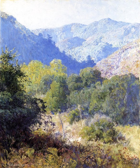 WikiOO.org - Encyclopedia of Fine Arts - Festés, Grafika Guy Rose - View in the San Gabriel Mountains