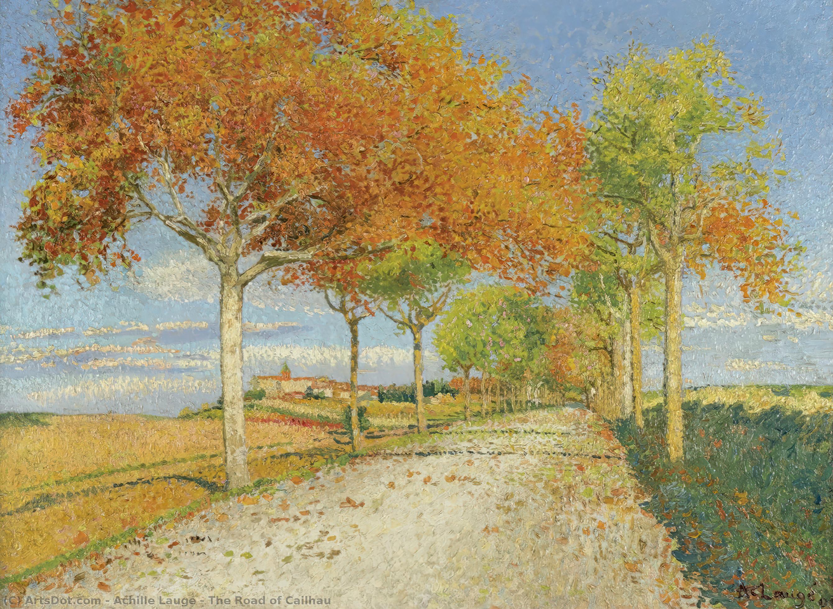 Wikioo.org - The Encyclopedia of Fine Arts - Painting, Artwork by Achille Laugé - The Road of Cailhau