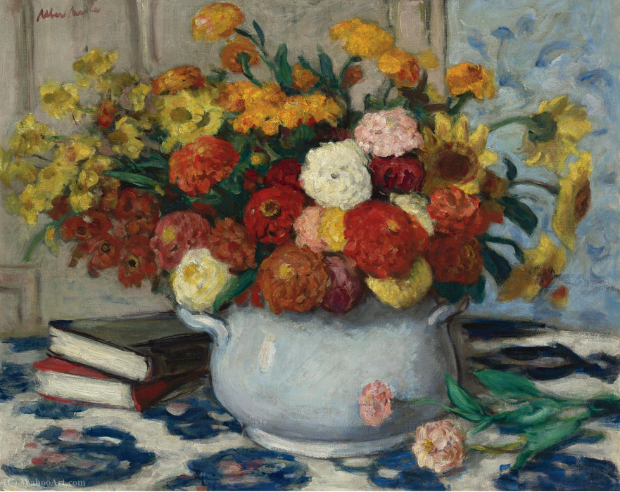 WikiOO.org - Εγκυκλοπαίδεια Καλών Τεχνών - Ζωγραφική, έργα τέχνης Albert André - Vase of Flowers