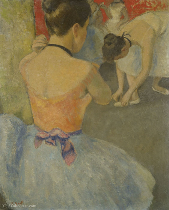 WikiOO.org - Encyclopedia of Fine Arts - Maleri, Artwork François Gall - Eugenie, the ballerine from Back before the Dance, (1970)