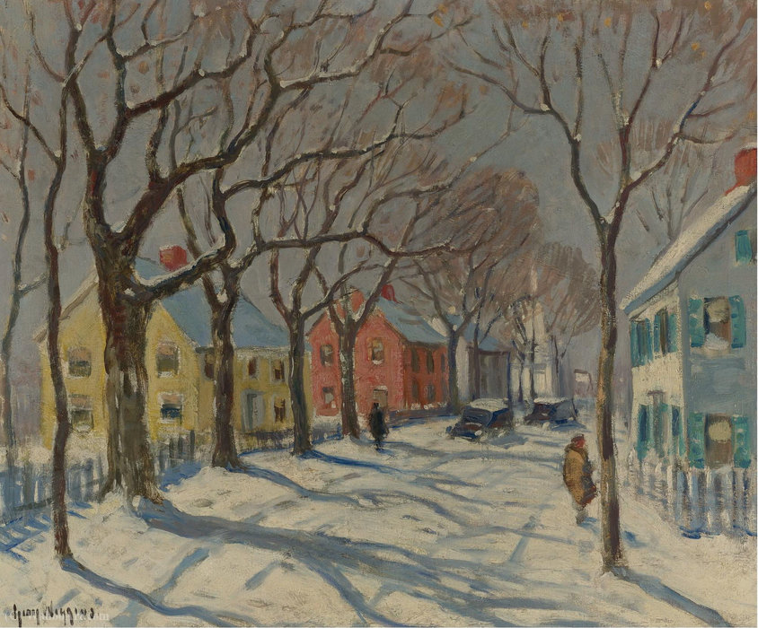 Wikioo.org - The Encyclopedia of Fine Arts - Painting, Artwork by Guy Carleton Wiggins - Pleasant street, essex, connecticut, (1940)