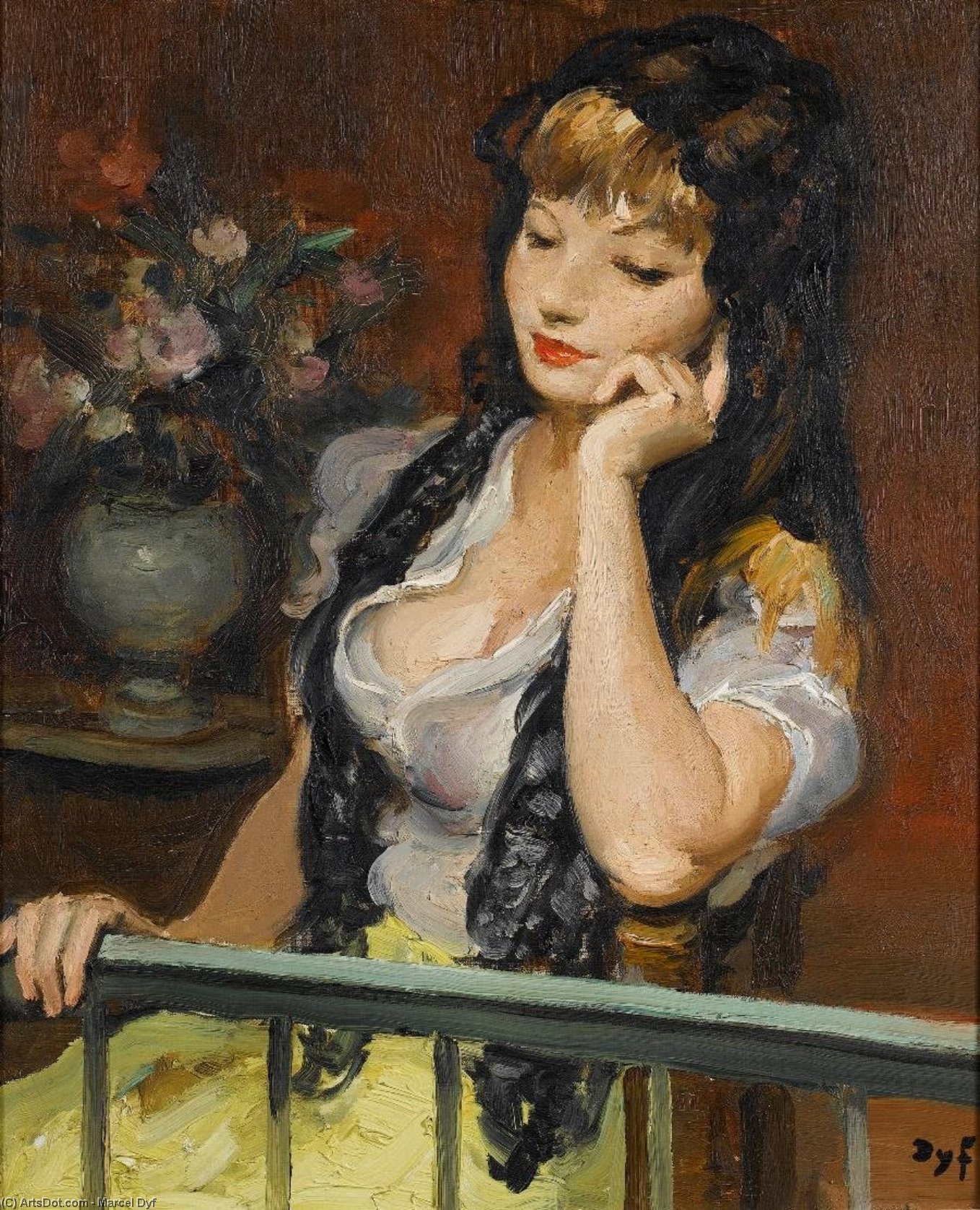 Wikioo.org – L'Encyclopédie des Beaux Arts - Peinture, Oeuvre de Marcel Dyf - A Moment Pensive