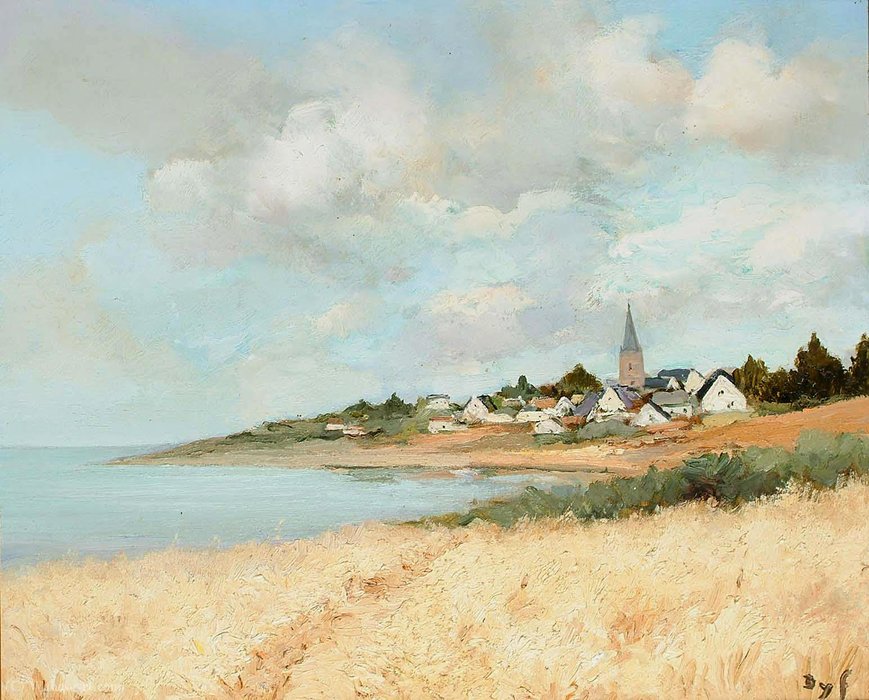 Wikioo.org - The Encyclopedia of Fine Arts - Painting, Artwork by Marcel Dyf - Arzon, View to Croisty, Brittany