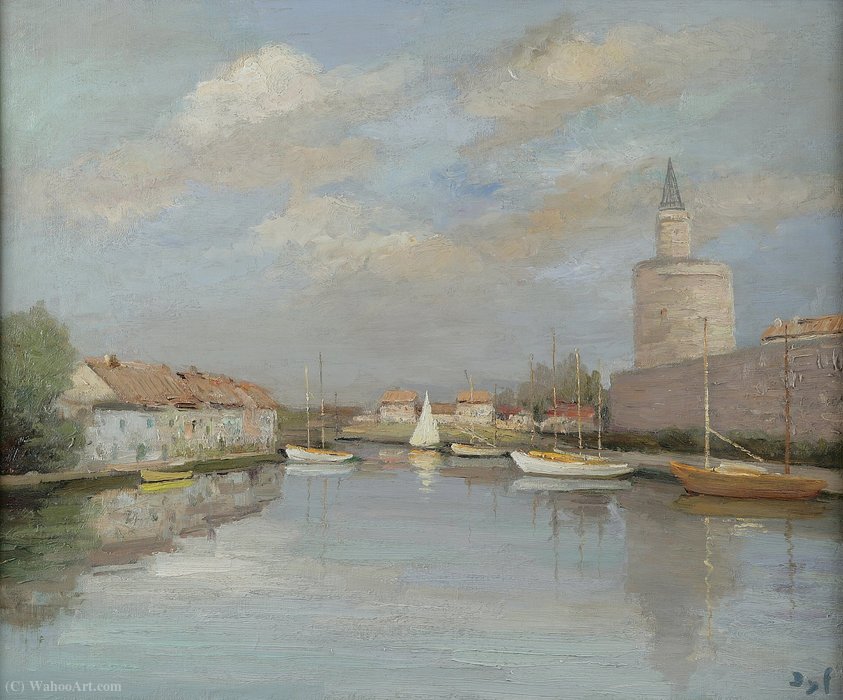 Wikioo.org - The Encyclopedia of Fine Arts - Painting, Artwork by Marcel Dyf - Canal of Rhone near the Ramparts