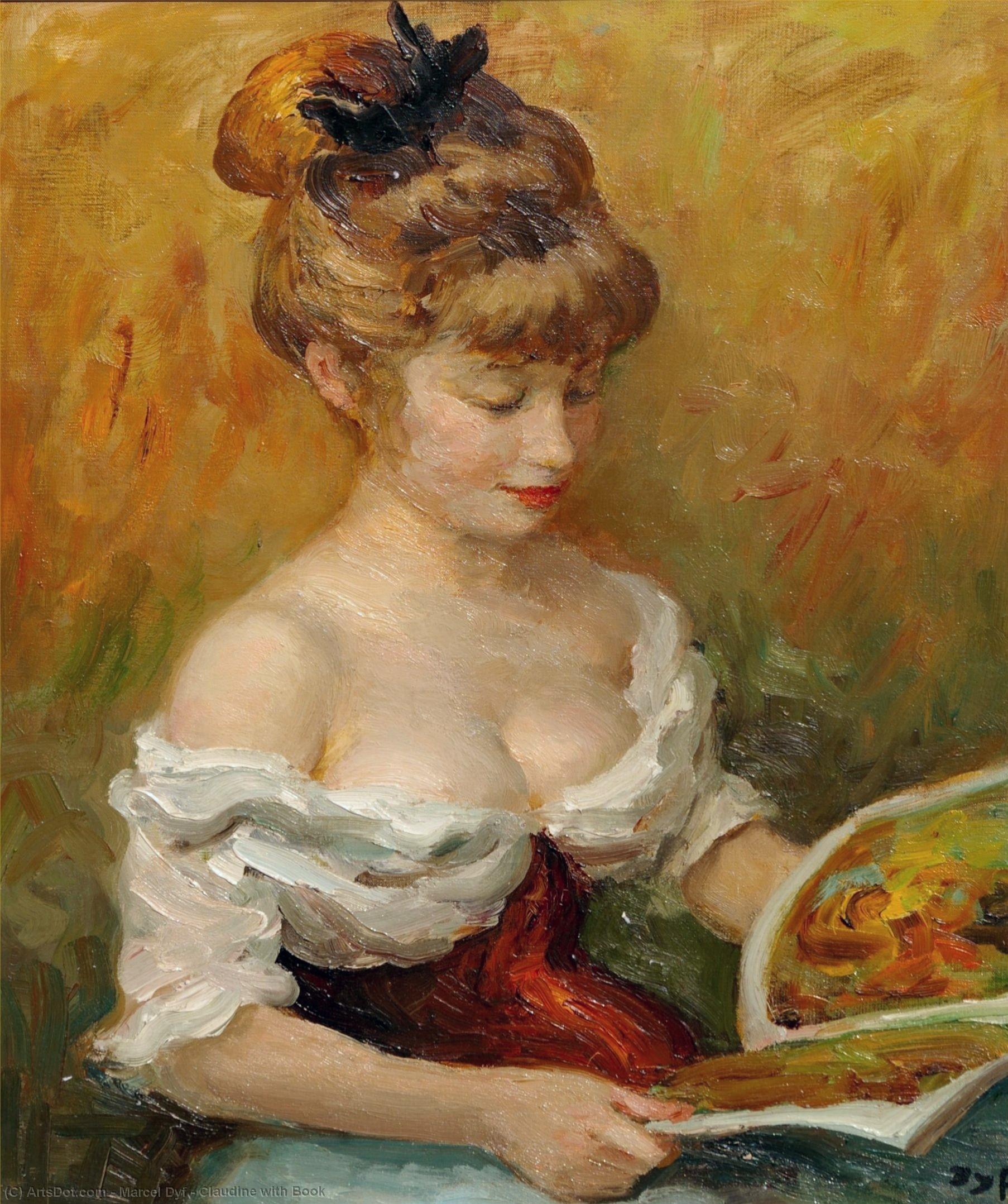 Wikioo.org - The Encyclopedia of Fine Arts - Painting, Artwork by Marcel Dyf - Claudine with Book