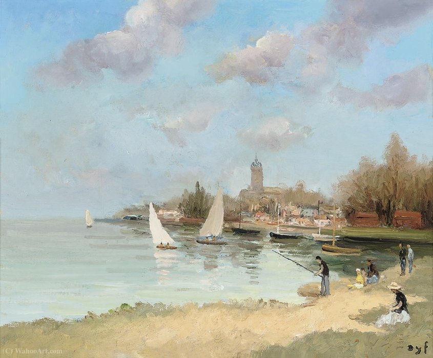 Wikioo.org - The Encyclopedia of Fine Arts - Painting, Artwork by Marcel Dyf - Countryside of Maussane, (1974)