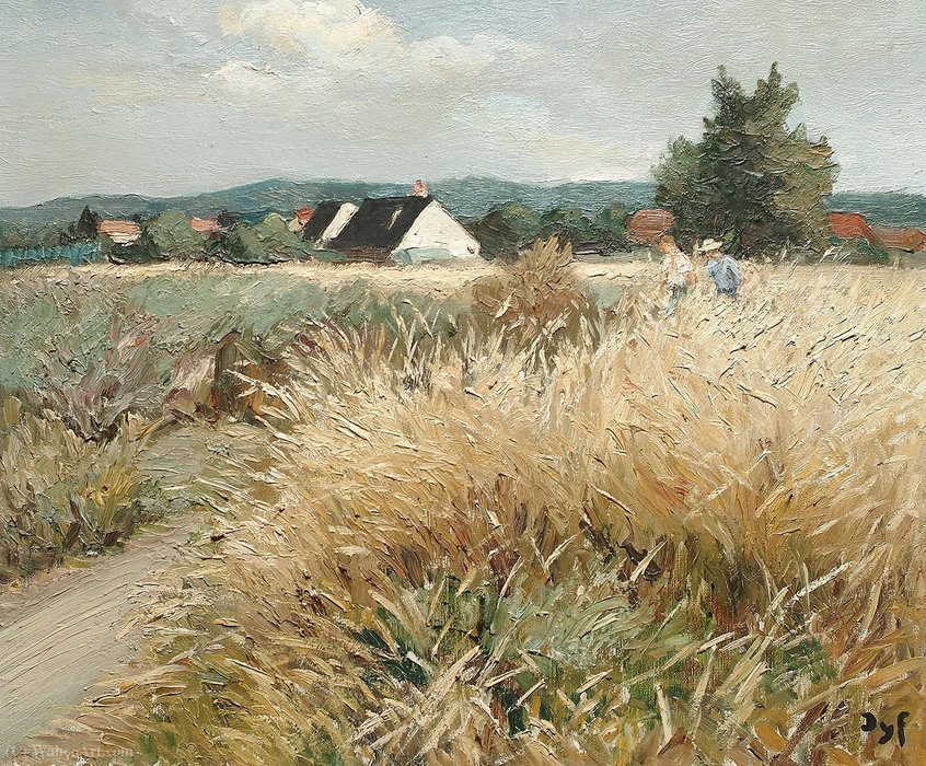 Wikioo.org - The Encyclopedia of Fine Arts - Painting, Artwork by Marcel Dyf - Fields of Wheat