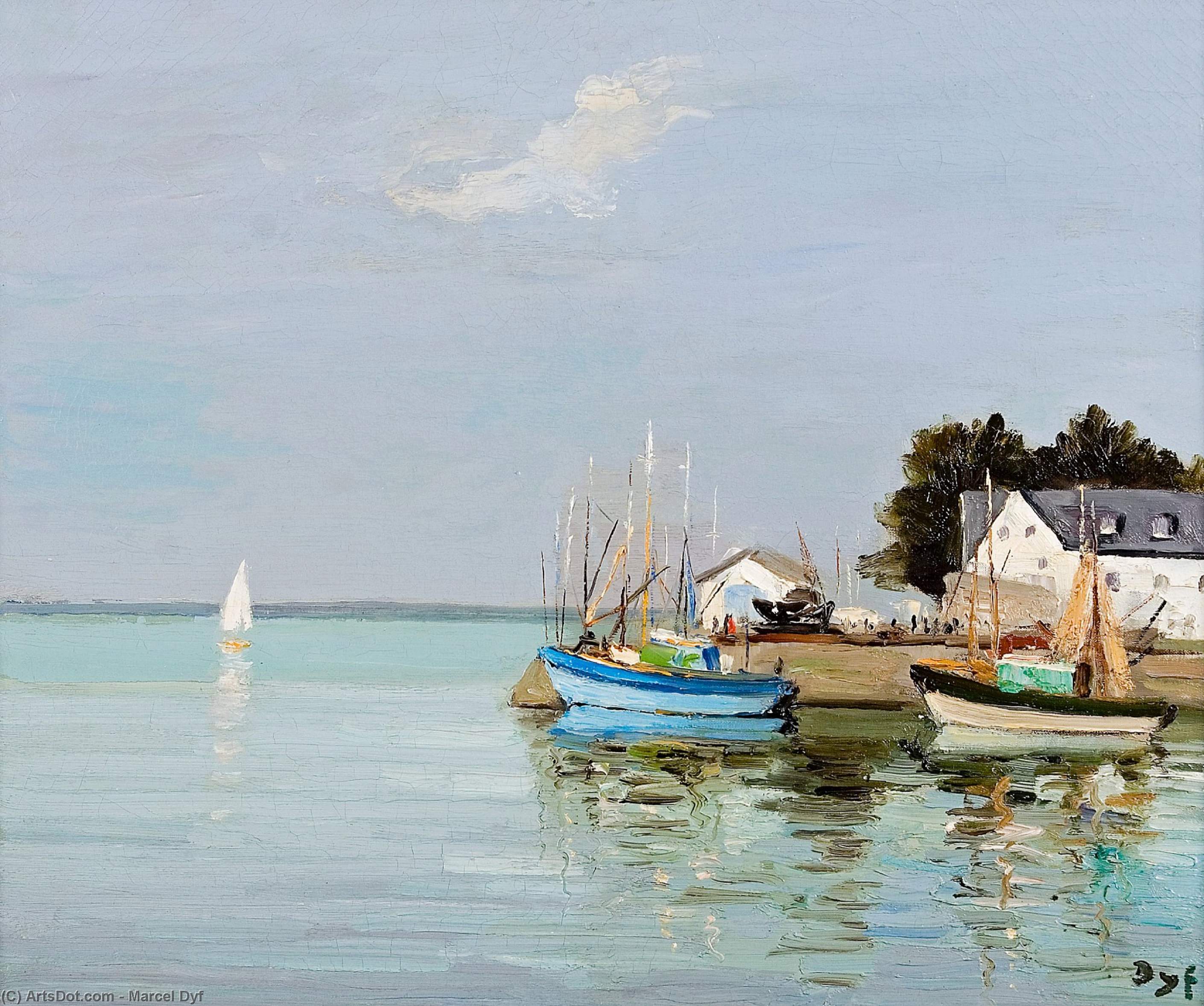Wikioo.org - The Encyclopedia of Fine Arts - Painting, Artwork by Marcel Dyf - Loctudy, finistere, brittany, (1970)