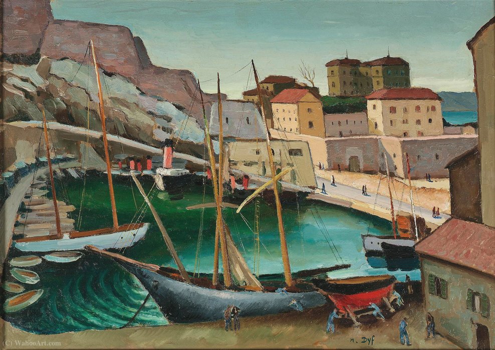 WikiOO.org - Encyclopedia of Fine Arts - Malba, Artwork Marcel Dyf - Marseilles, (1950s)