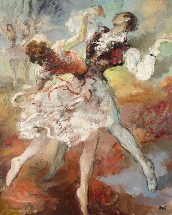 WikiOO.org - Encyclopedia of Fine Arts - Schilderen, Artwork Marcel Dyf - Pair of Dancers