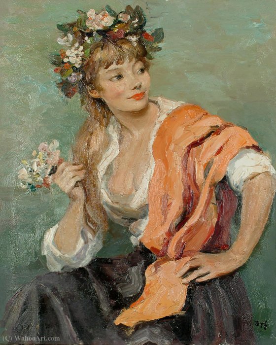 Wikioo.org – L'Encyclopédie des Beaux Arts - Peinture, Oeuvre de Marcel Dyf - Portrait de Claudine