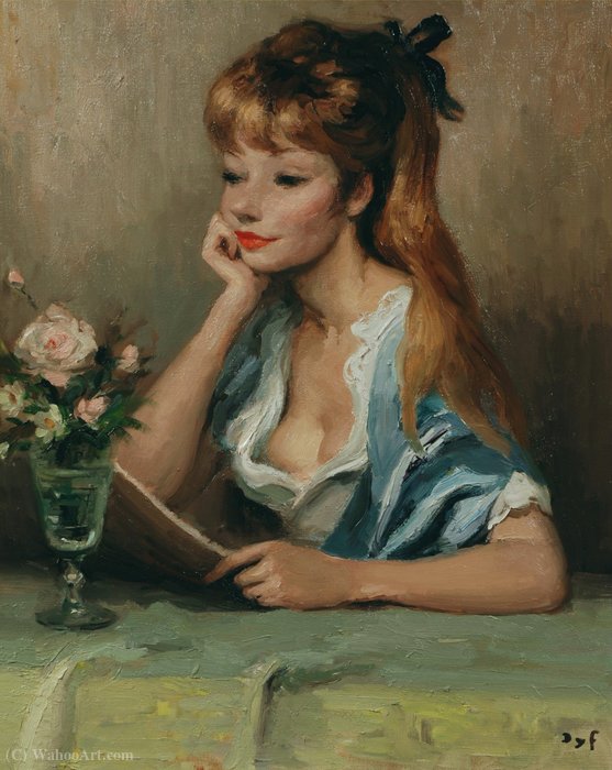 Wikioo.org - The Encyclopedia of Fine Arts - Painting, Artwork by Marcel Dyf - Romantic girl