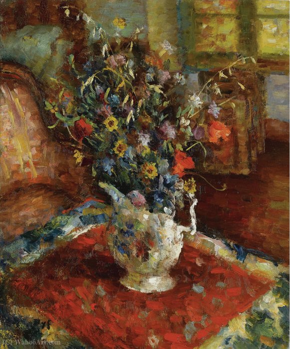 Wikioo.org - The Encyclopedia of Fine Arts - Painting, Artwork by Marcel Dyf - Still Life with Jug, (1945)
