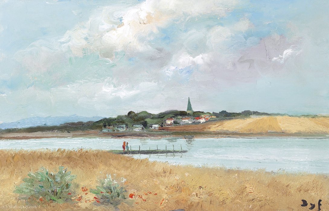 Wikioo.org - The Encyclopedia of Fine Arts - Painting, Artwork by Marcel Dyf - The Belfry of Saint Colombier, (1975)