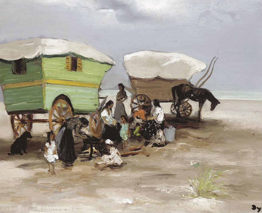 Wikioo.org - The Encyclopedia of Fine Arts - Painting, Artwork by Marcel Dyf - The encampment, (1965)