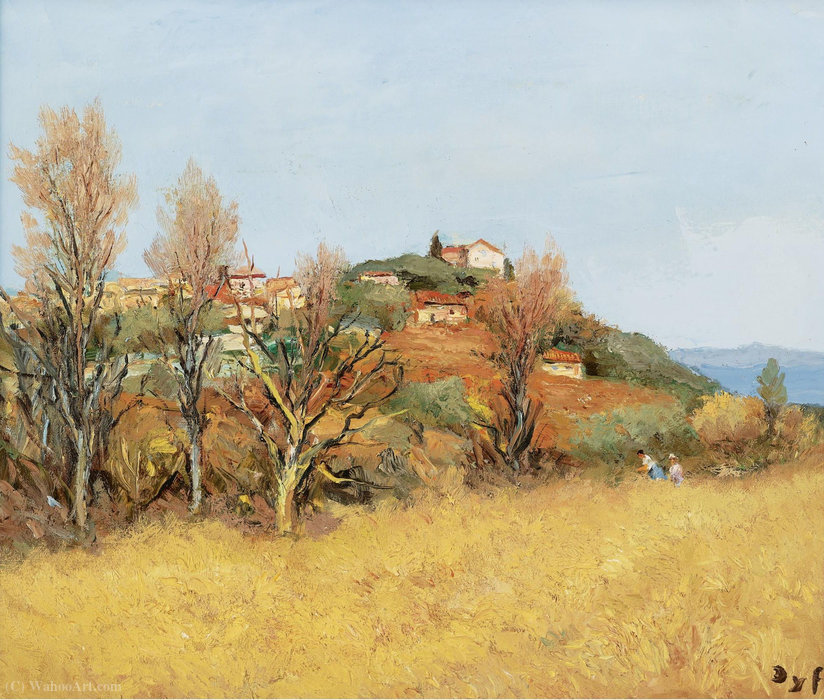 Wikioo.org – L'Encyclopédie des Beaux Arts - Peinture, Oeuvre de Marcel Dyf - La colline de La Gaude, (1975)