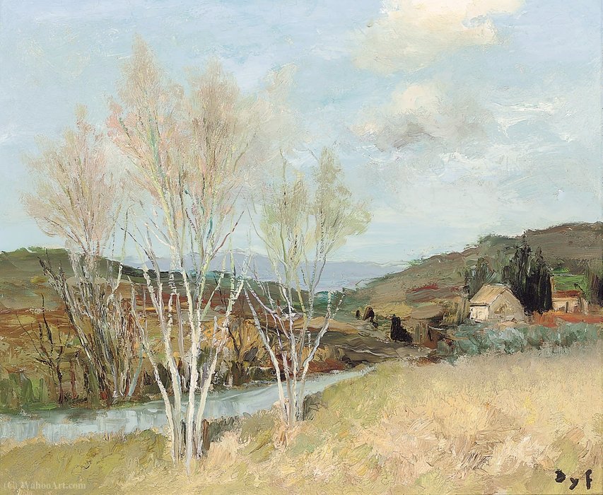 Wikioo.org - The Encyclopedia of Fine Arts - Painting, Artwork by Marcel Dyf - The River in Provence, (1970)