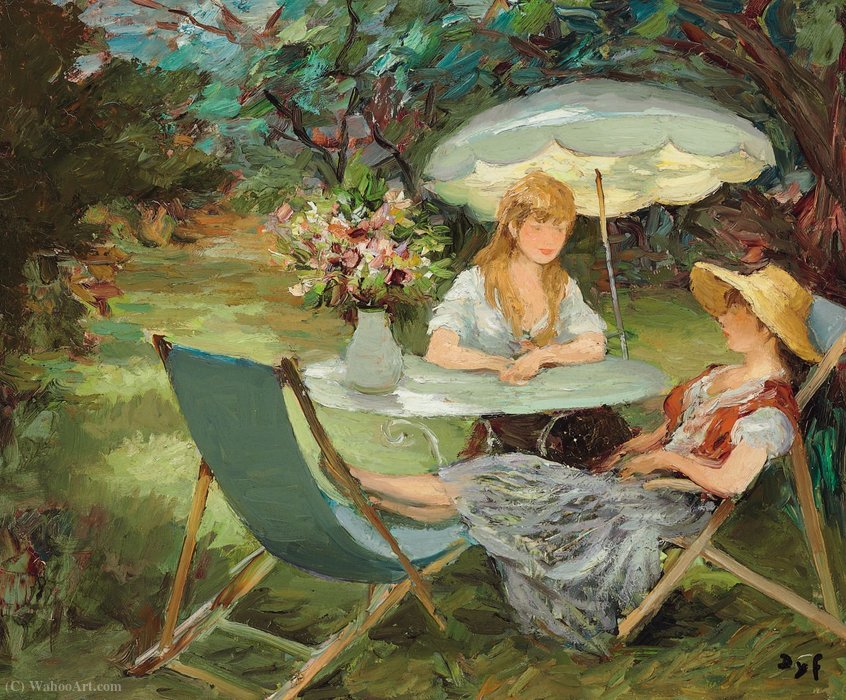 Wikioo.org - The Encyclopedia of Fine Arts - Painting, Artwork by Marcel Dyf - Two sisters, (1960)