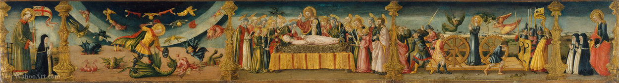 Wikioo.org – L'Encyclopédie des Beaux Arts - Peinture, Oeuvre de Neri Di Bicci - (28 x 201 cm) (1480)
