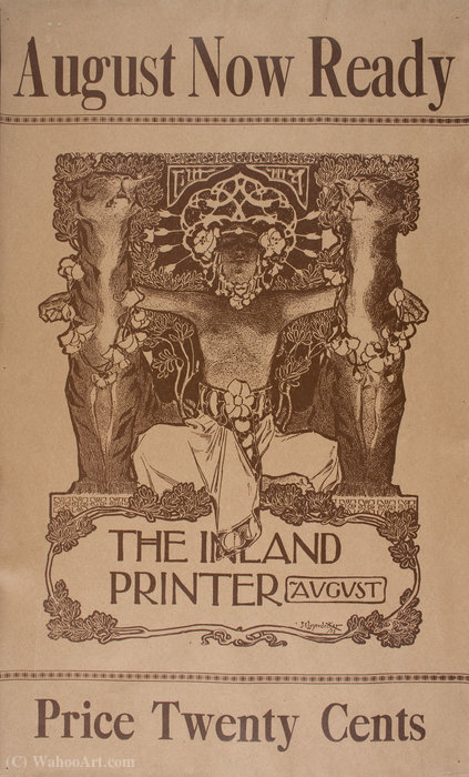 WikiOO.org - Encyclopedia of Fine Arts - Maleri, Artwork Joseph Christian Leyendecker - 'The Inland Printer. August (The Sun)', (43 x 26 CM) (1897)