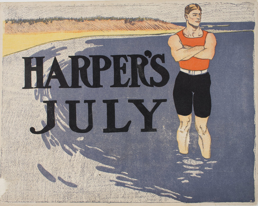 WikiOO.org - 百科事典 - 絵画、アートワーク Edward Penfield - 「ハーパーの7月」、（25×32 CM）（1899）